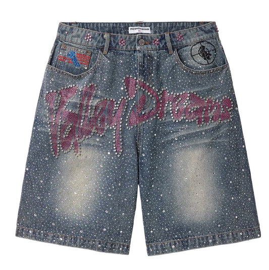 Vale Forever Iced Out Jorts Mid (Blue)