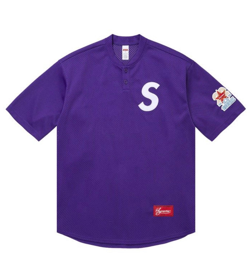 Supreme Shop S Logo Henley ‘Purple Los Angeles’
