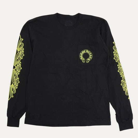 Chrome Hearts Horseshoe Long Sleeve Pocket T-Shirt