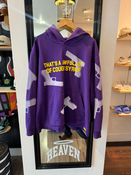 Preowned Awful lot of Cough Syrup Hoodie Purple GLOCK