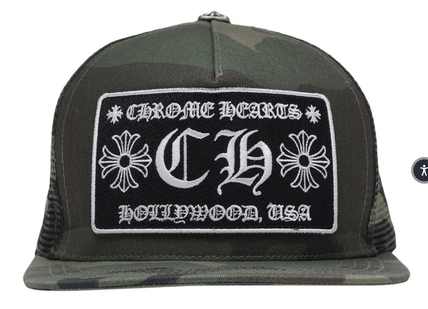 Chrome Hearts Hollywood Camo Trucker Hat