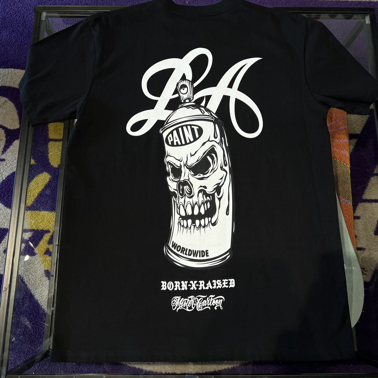 Born x Raised Mister Cartoon Spray Can Tee Black