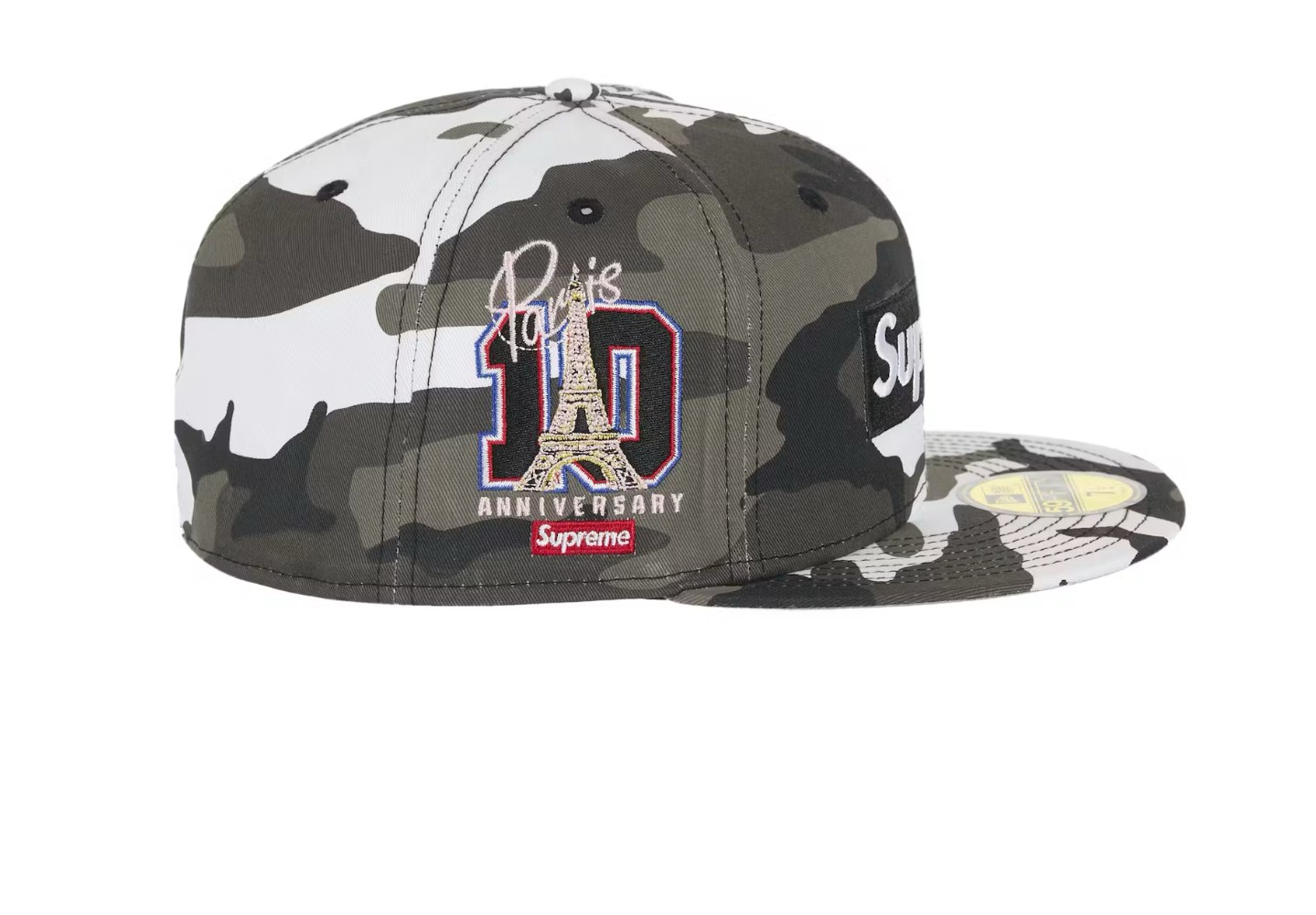 Supreme Shop Box Logo New Era 59Fifty Fitted Hat (7/18) (Snow Camo)