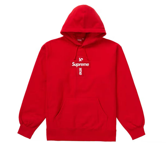 Supreme Cross Box Logo Hoodie (Red)