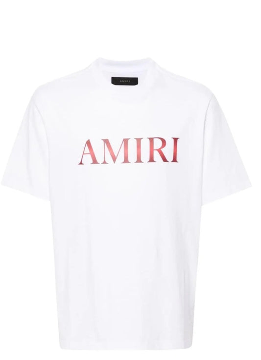 Amiri Logo Print T-Shirt white red