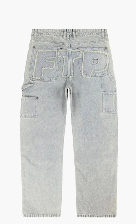 FTP Frayed Denim Logo Carpenter Pant Dirt Wash