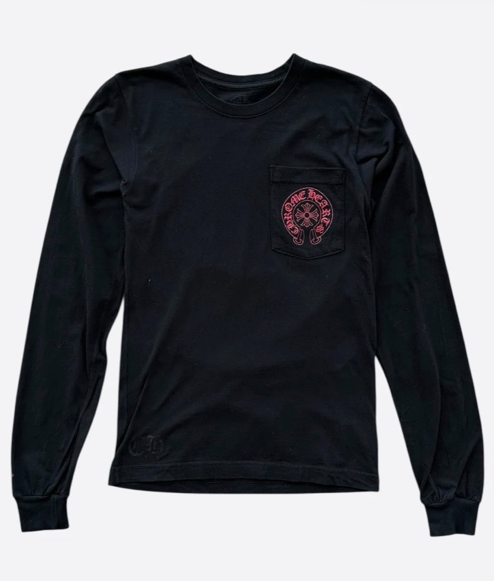 Chrome Hearts Horseshoe Logo Staff L/S (Red)