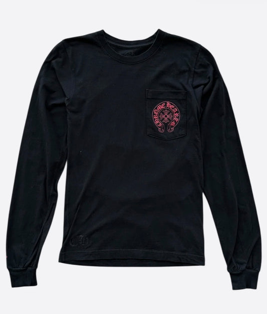 Chrome Hearts Horseshoe Logo Staff L/S (Red)