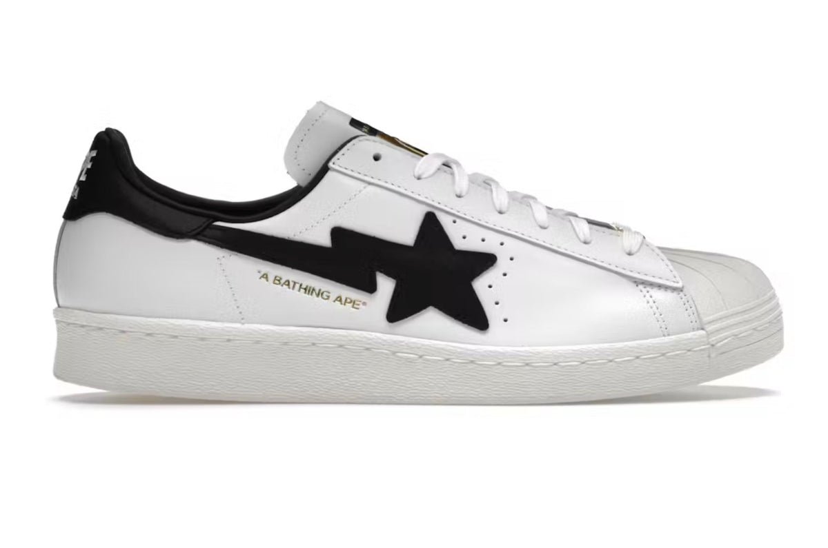 Adidas Superstar 80s Bape White Black