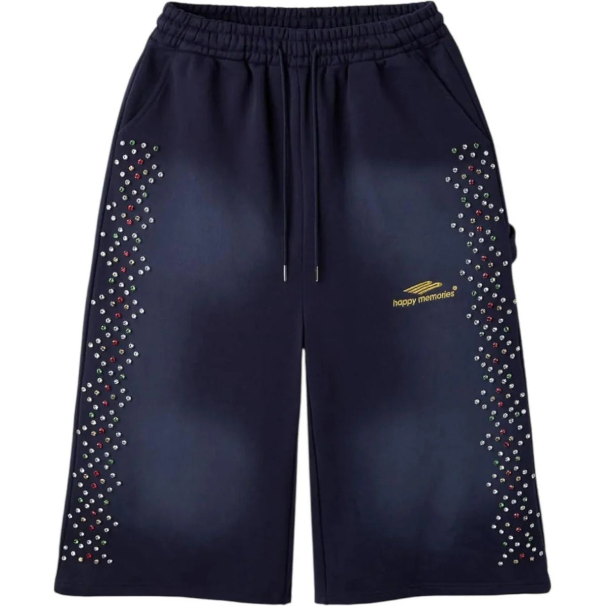 Happy Memories Don't Die HMDD Crystal 3/4 Shorts Navy
