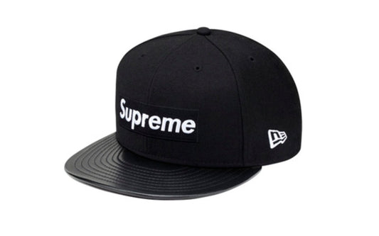 Supreme Leather Visor New Era Cap (7/14) (Navy)