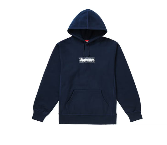 Supreme Bandana Box Logo Navy Hoodie