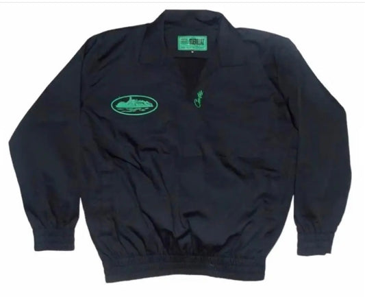 Corteiz Guerillaz DrillTop Jacket Black/Green