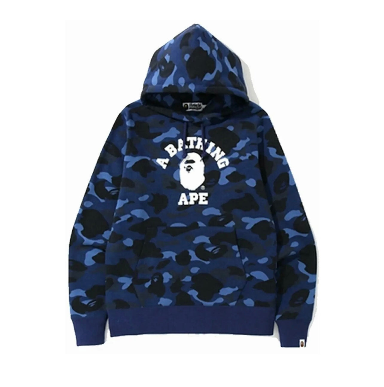 BAPE Color Camo College Pullover Hoodie Navy/Blue
