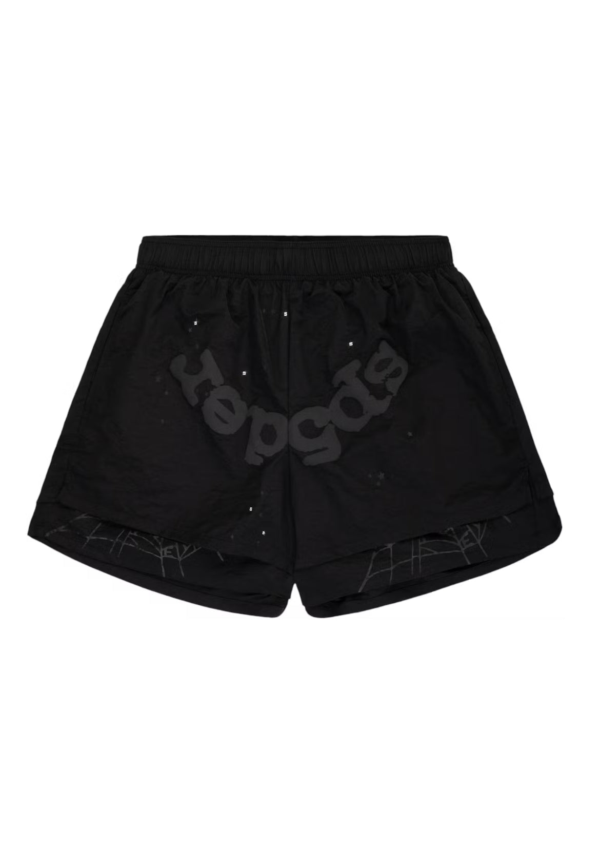 Sp5der OG WEB Double Layer Shorts Black