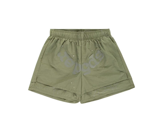 Sp5der OG Web Double Layer Short Sage Green