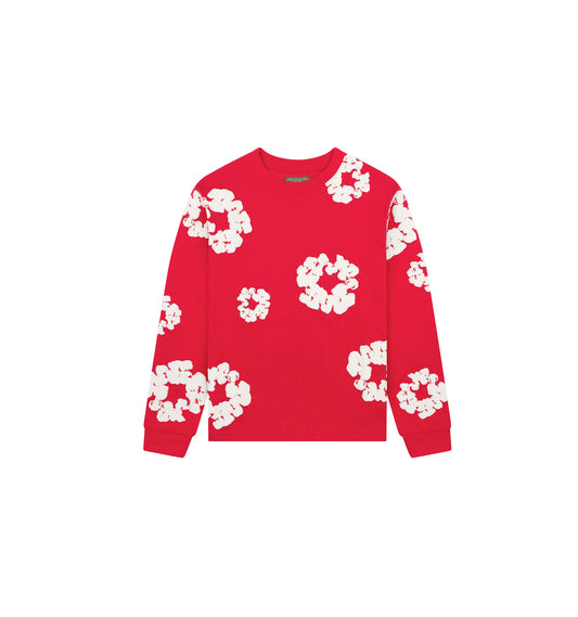 Denim Tears Cotton Wreath Long Sleeve Red
