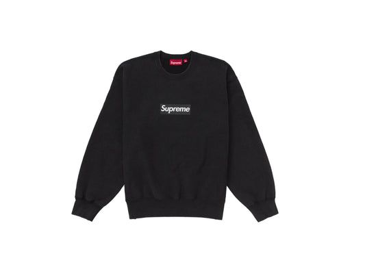 Supreme Washed Box Logo Crewneck Black
