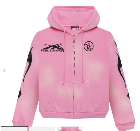 Hellstar Sports Flame Zipup Pink