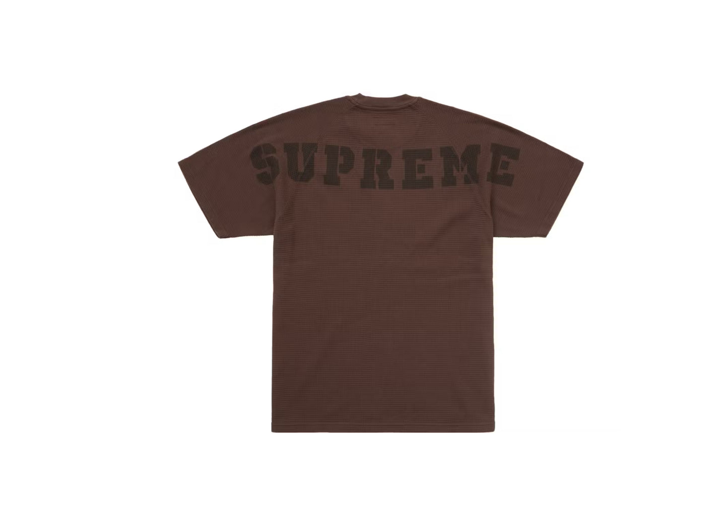 Supreme Stencil Thermal Tee Brown