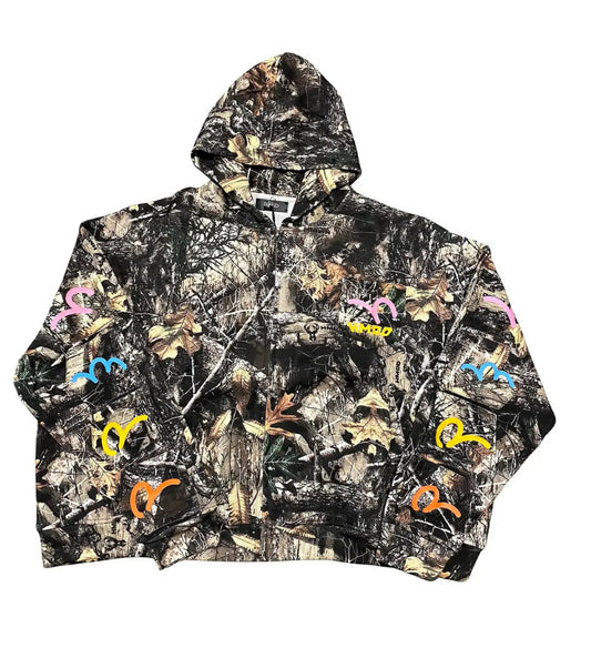 HMDD Camo Pocket Zip Up Hoodie