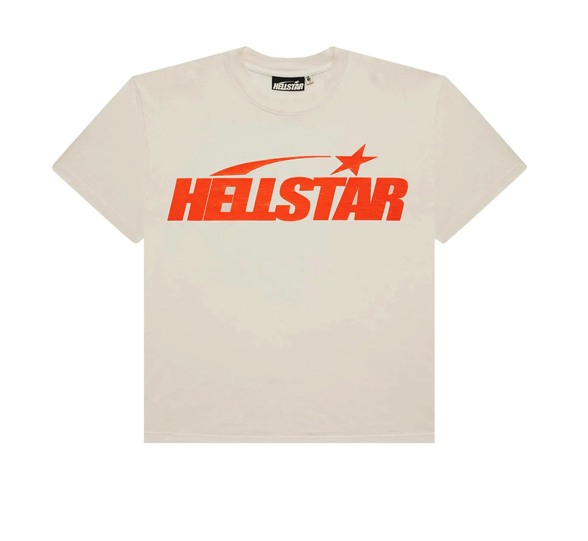 Hellstar Classic Tee White/Orange (Regular Print)