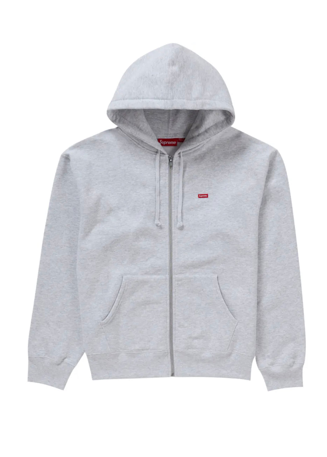 Supreme Small Box Zip Up Hoodie Grey