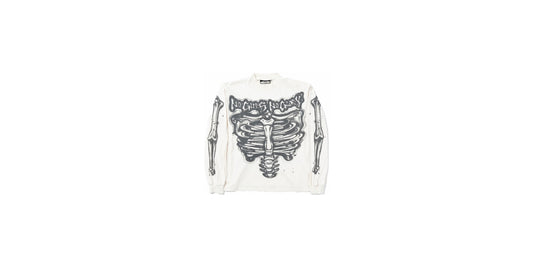 Hellstar Skeleton L/S Tee White