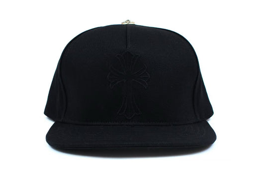 Chrome Hearts Cross Waxed Denim Baseball Hat
