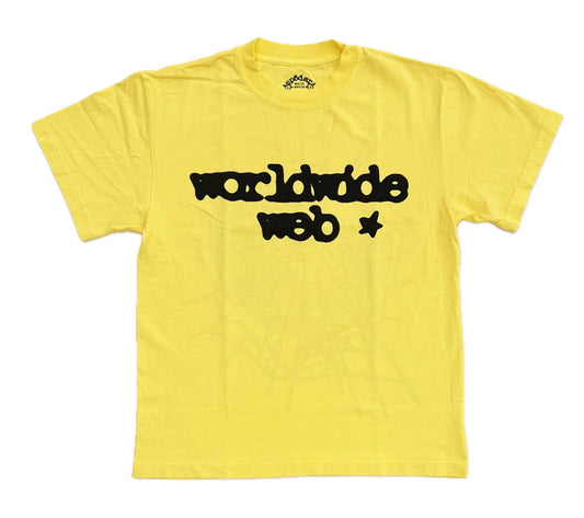 Sp5der Worldwide Web Tee Yellow