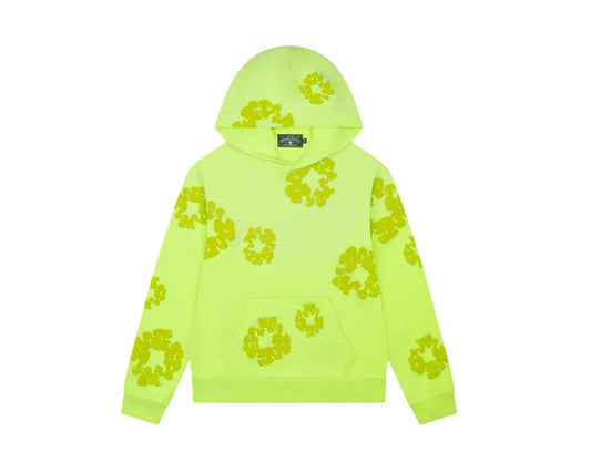 Denim Tears Mono Cotton Wreath Hoodie Neon Green