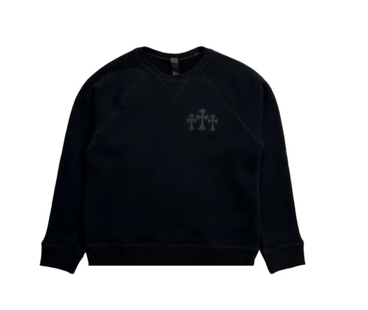 Chrome Hearts Velour Triple Cross Blind Spot Crewneck