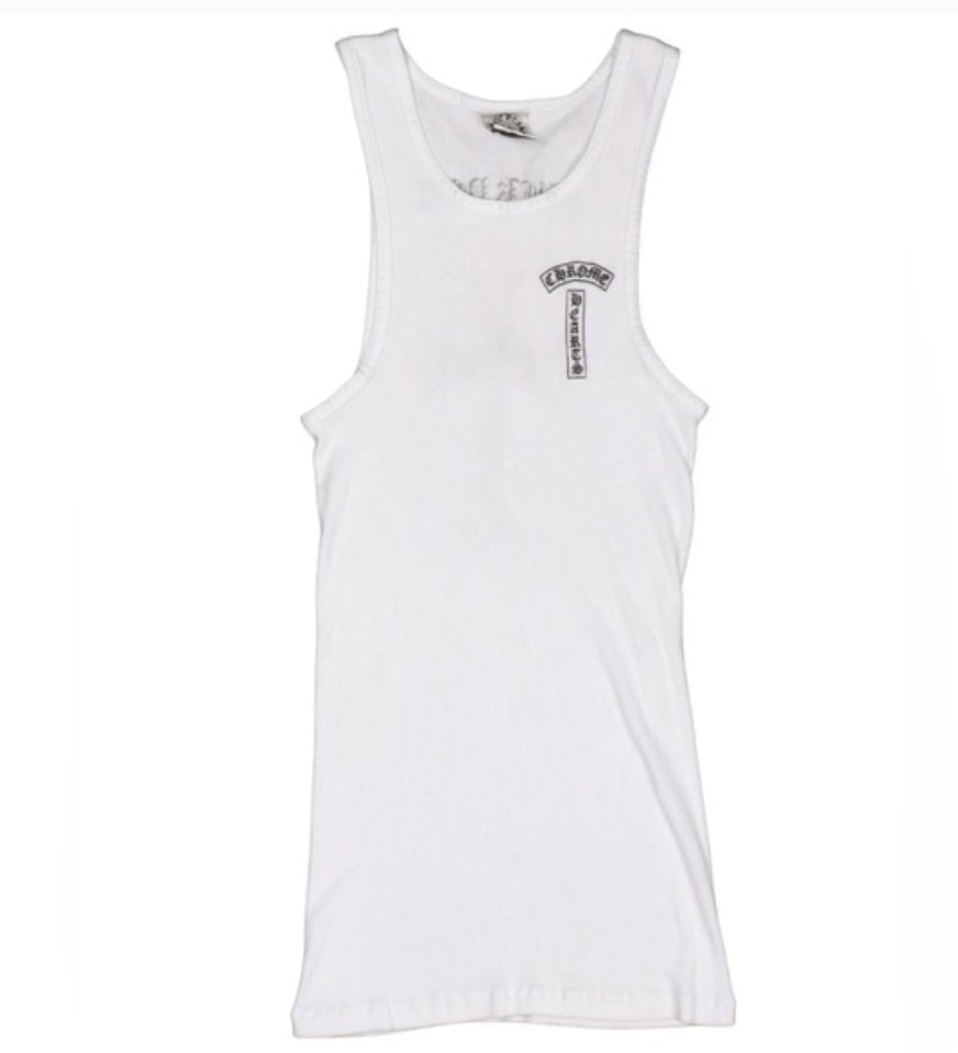 Chrome Hearts Cross Rib Tank White