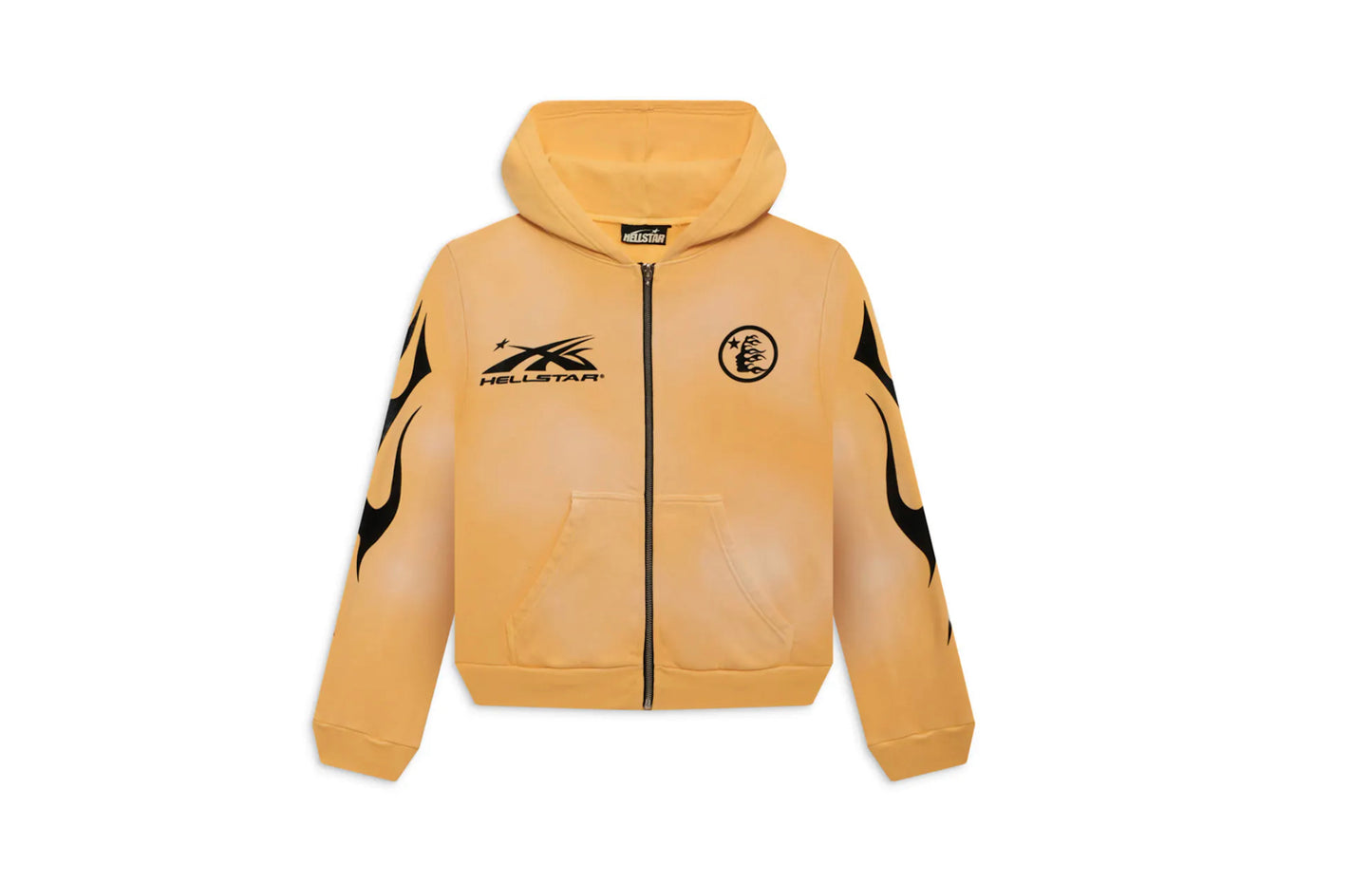 Hellstar Sports Zip Up Hoodie Yellow