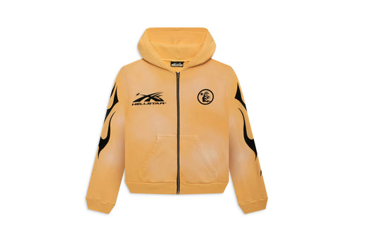 Hellstar Sports Zip Up Hoodie Yellow