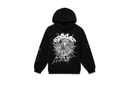 Sp5der OG Web Hoodie Black
