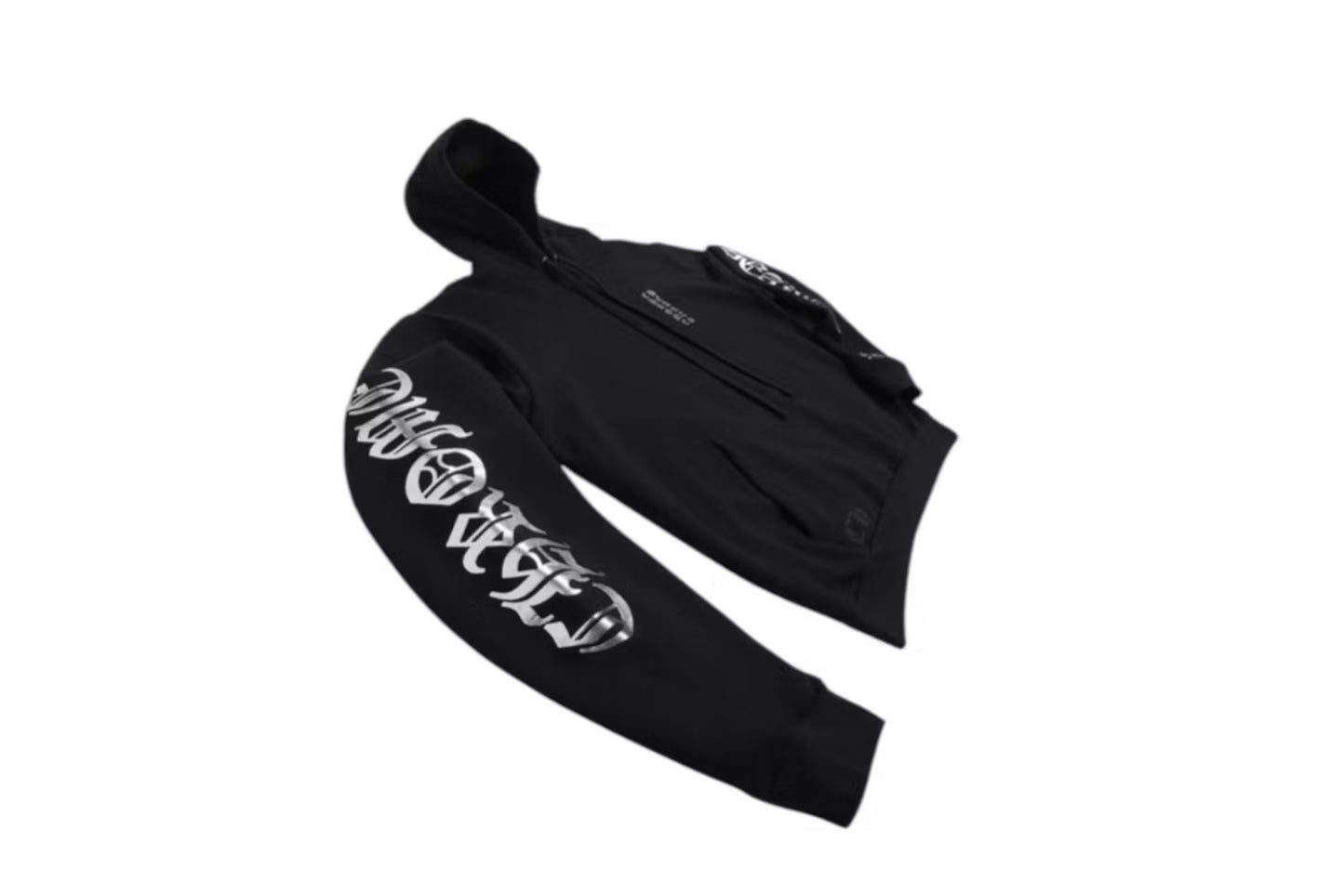 Chrome Hearts Foil Print Hoodie Black