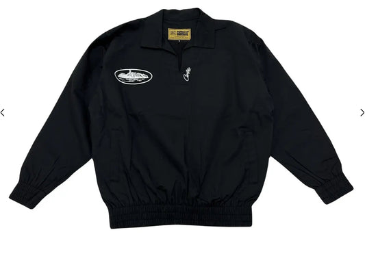 Corteiz Guerillaz Drilltop Jacket Black/White