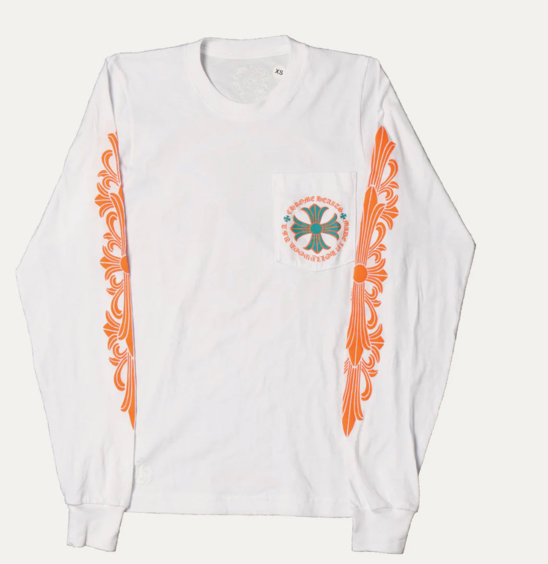 Chrome Hearts Miami Art Basel L/S Tee White/Orange/Green