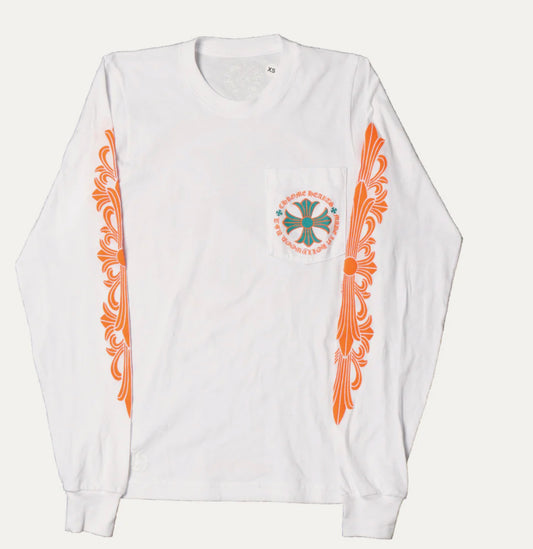 Chrome Hearts Miami Art Basel L/S Tee White/Orange/Green