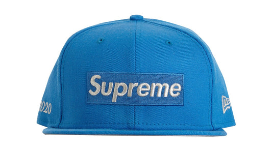 Supreme $1M Metallic Box Logo New Era Light Blue