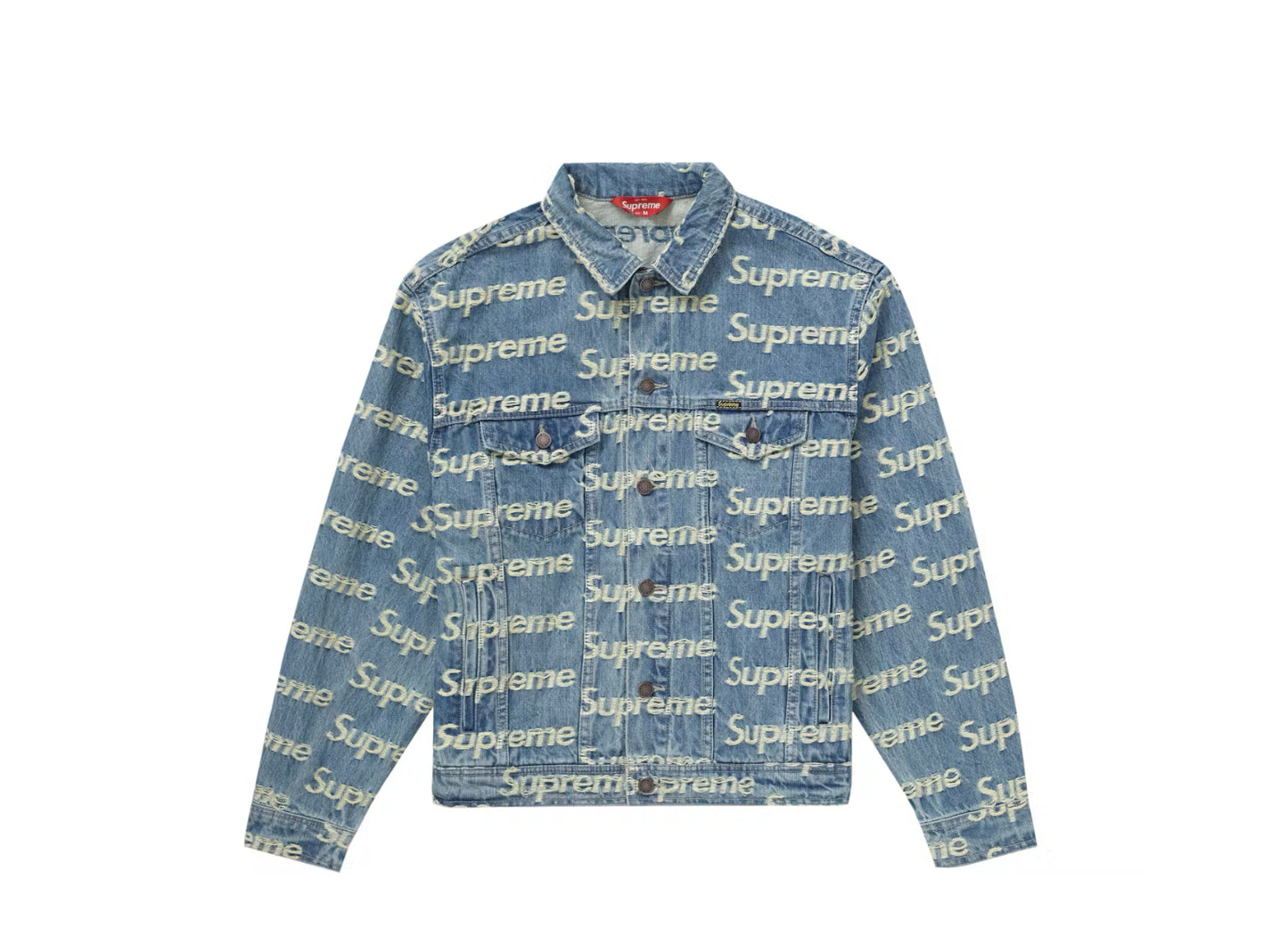 Supreme Frayed Logos Denim Trucker Jacket Preowned