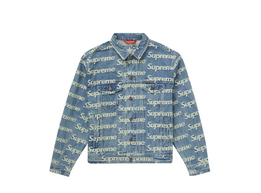 Supreme Frayed Logos Denim Trucker Jacket Preowned