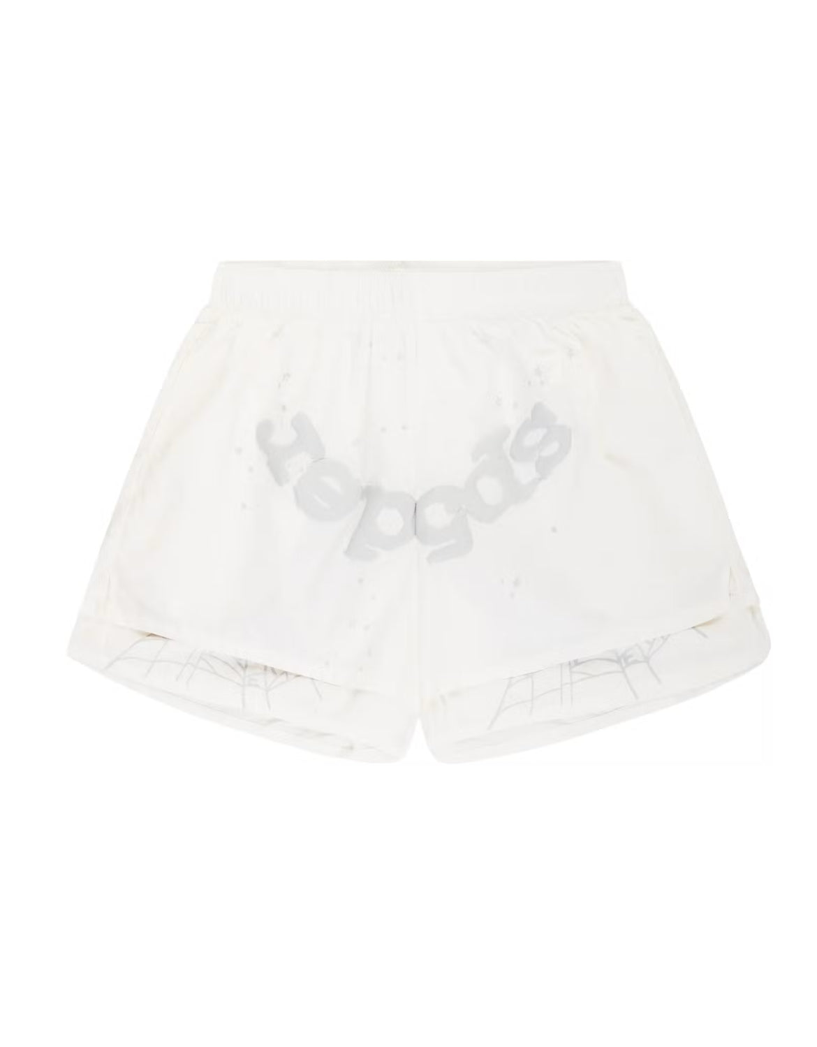 Sp5der OG WEB Double Layer Shorts White