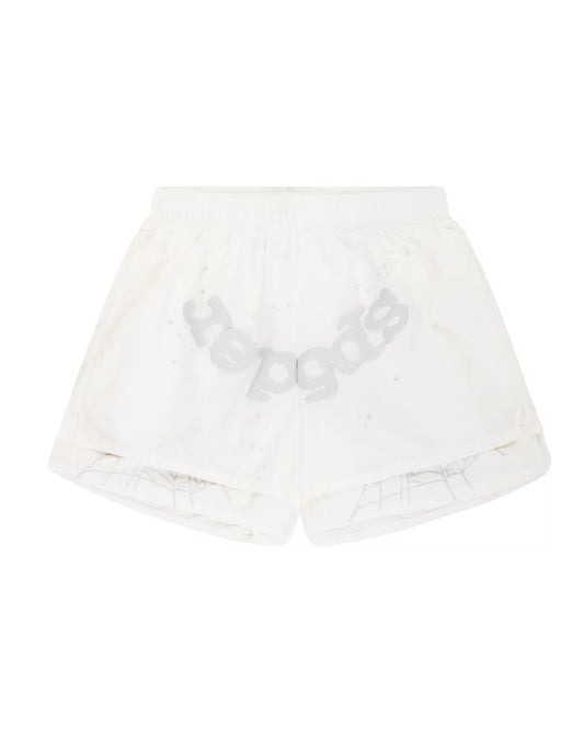 Sp5der OG WEB Double Layer Shorts White