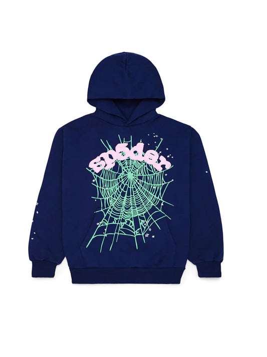 Sp5der OG Web Hoodie Navy