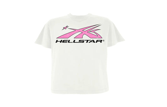 Hellstar Sports Logo Tee White/Pink