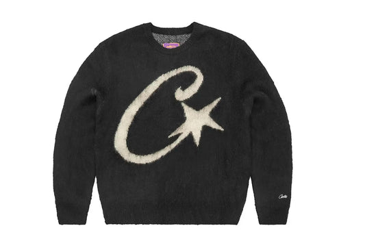 Corteiz C Star Mohair Knit Sweater