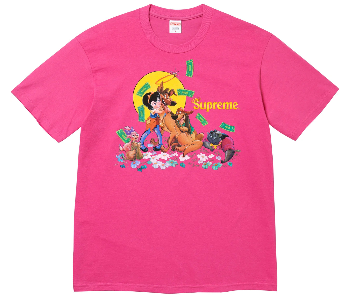 Supreme All Dogs Go To Heaven Tee (Fuchsia)