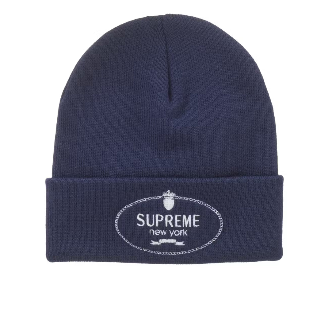 Supreme Crest Beanie Navy